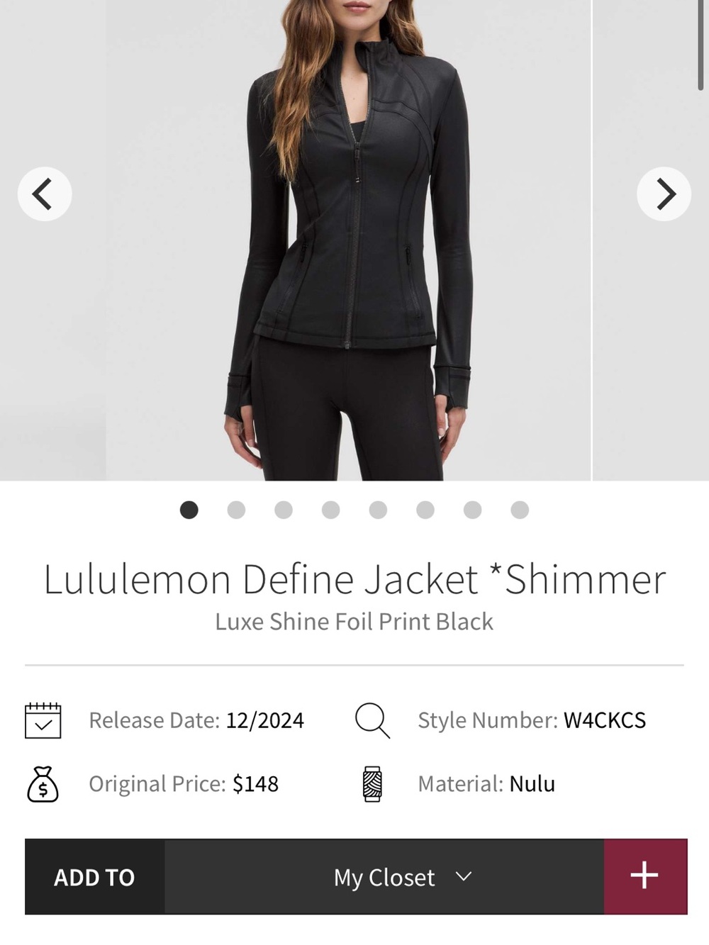 lululemon athletica Define Jacket Shimmer - Black